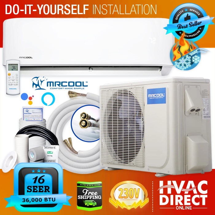 MRCOOL DIY 36000 BTU 16 SEER 230V Mini Split AC Heat Pump Inverter