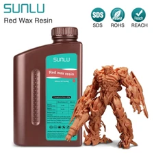 SUNLU Red Wax Resin 8.5k Extreme precision and performance 405nm UV Resins 1KG