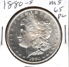 1880-S Morgan Gem Brilliant Uncirculated Silver Dollar $1
