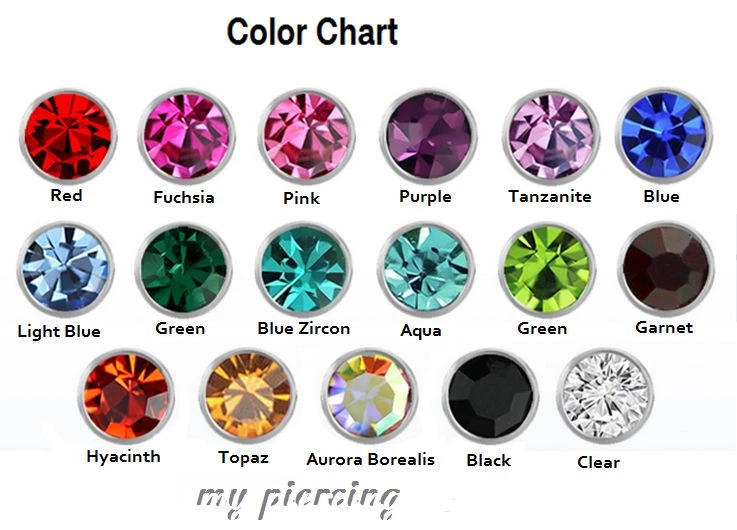 1 pieza. Labret Monroe Tragus de acero push-in Bio Flex 16 g 1/4" 5/16" con gema de 2,5 mm Foto 2 de 3