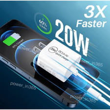 20W PD QC 3.0 Fast Wall Charger USB C Power Adapter For iPhone 13 12 11 XR iPad