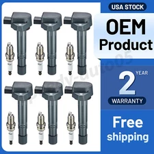 UF400 6-Pack Ignition Coils & Spark Plugs for Honda Pilot EX EX-L LX 3.5L