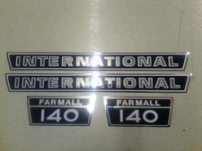 International 140 hood decals