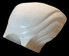 Vtg Rare California Pottery MCM Art Deco Style Planter Speckled White 7” CP-1107