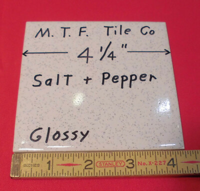 1 pc. Salt & Pepper: 4-1/4'' Glossy Ceramic Tile by Monarch Tile Co.  USA,  New