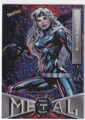 2021 Skybox Metal Universe Marvel No. 81 Silver Sable Grandiose
