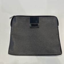 BVLGARI Zip Close Makeup Bag Travel Toiletries Silver Gray Sparkle