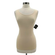 NEW Yummie By Heather Thomson Womens L/XL Top Cream Fitted Shapewear Tank Top