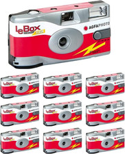 Agfa 10-Pack Disposable Camera AgfaPhoto LeBox APX ISO 400 Film- 27 Exposures