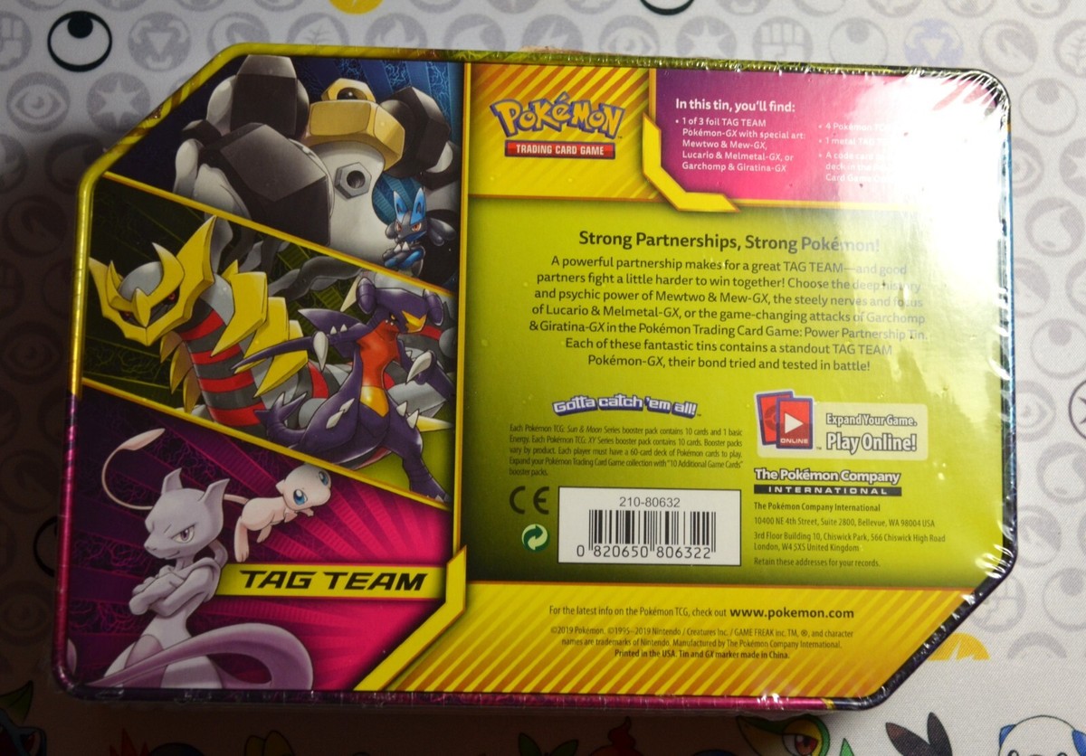 NEW Pokémon Melmetal & Lucario GX Tag Team Tin Power Partnerships