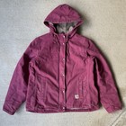 Womens Carhartt Sandstone Berkley Sherpa Jacket Raspberry Size S Faded 100657