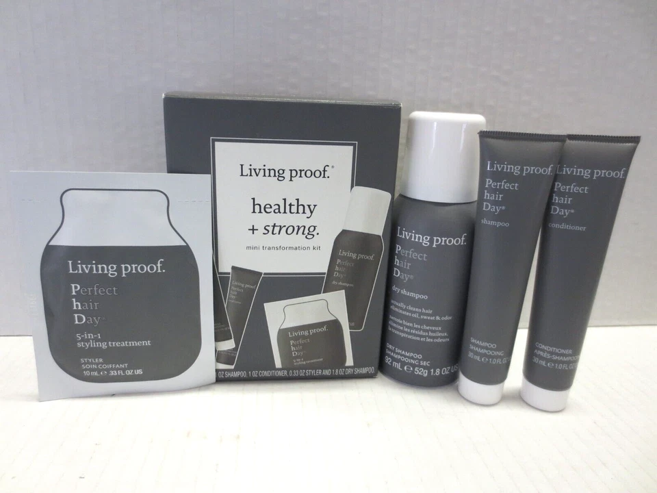 LIVING PROOF SANO + FUERTE MINI KIT DE TRANSFORMACIÓN LOTE DE 2 EN CAJA Foto 3 de 4