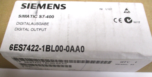 SIEMENS, 6ES7422-1BL00-0AA0, DIGITAL OUTPUT, VERSION-5, FACTORY SEALED, SURPLUS - Picture 3 of 4