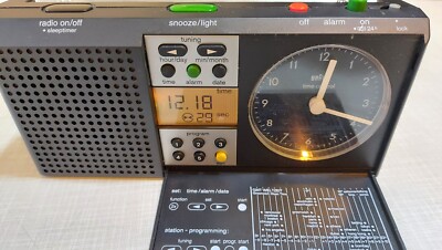 ⏰ Vintage BRAUN Digital/Analog Radio Alarm Clock Type 3869/ABR