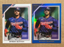 Byron Buxton 2022 Topps Gallery Base & Blue Foil #d/75 Baseball Cards. Twins
