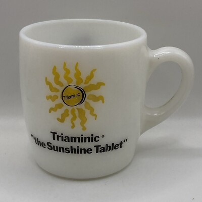 Vintage TRIAMINIC Pharma Drug Rep Advertising Doctor Coffee Mug Cup SUNSHINE
