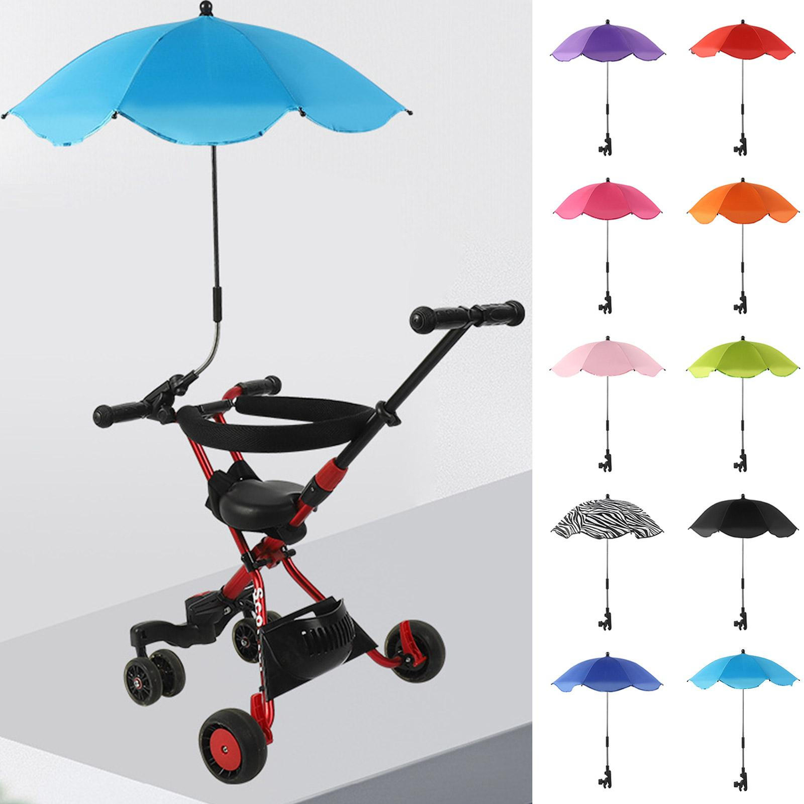 UV Protection Stroller Sun Shade Umbrella with Adjustable Clamp