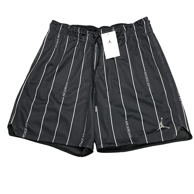 Air Jordan Essential Pinstripe Printed Short  Black Mens Size M - New
