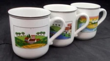 Villeroy and Boch Design Naif Lot of 3 Mugs with Various Designs