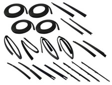 New 22-pc Front Rear Door Weatherstrip Beltline Kit For 84-96 4-dr Xj Cherokee