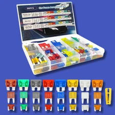 98 Car Fuses Assortment Kit Universal Blade Fuses Standard & Mini & Low Profile