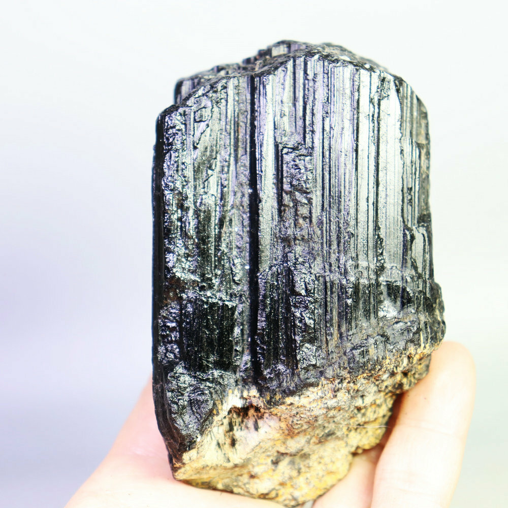 1.01lb Natural Black Tourmaline Crystal Gemstone Mineral Specimen