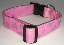 Crown COLLAR Pet Animal Big Pup Large Dog Sparkly Pretty Princess Pink Silver XL