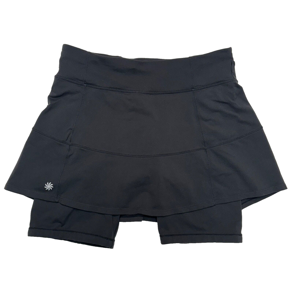 ATHLETA All Day Black Skirt Padded Cycling Tennis Skort Women's