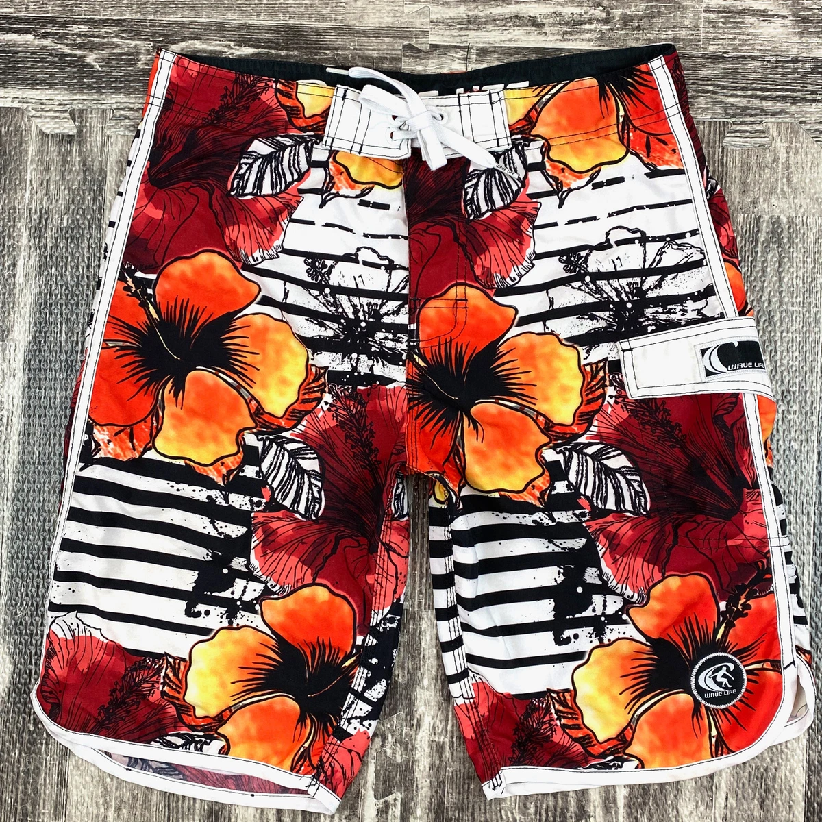 Wave Life Men s Cargo Board Shorts Size S Small Swim Trunks