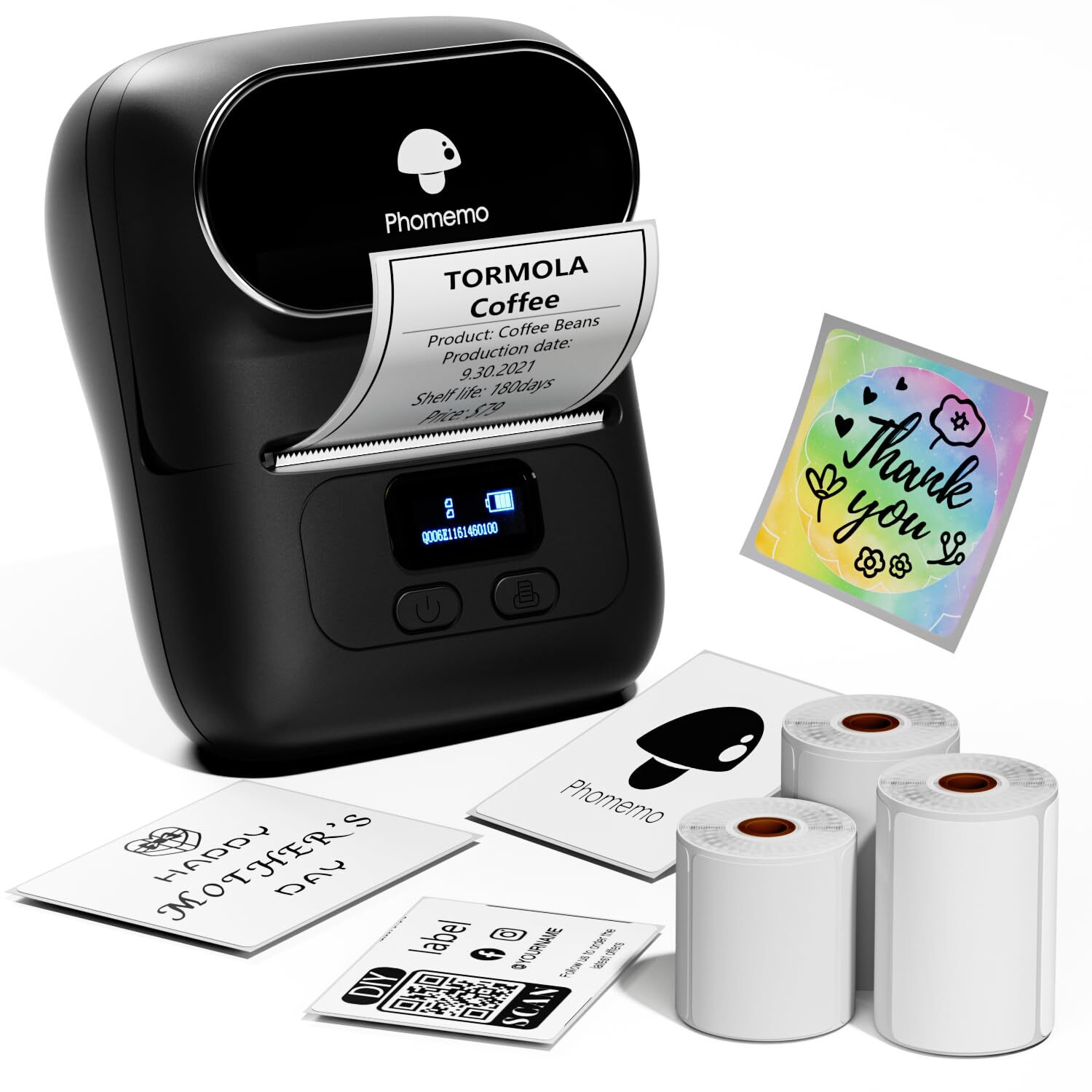 Bluetooth Thermal Label Printer M110 for Business Address Tags-image