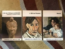 Collection d'art UNESCO 3 book (L'Art de l'Afrique Occidentale, Picasso, Renoir)