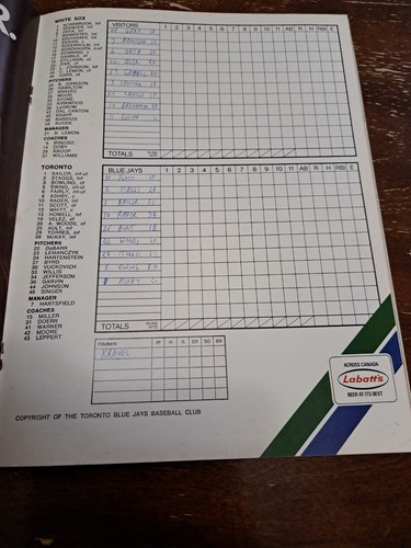 1977. Toronto Blue Jays 1st Season Scorebook Magazine # 17, American League - Picture 7 of 7