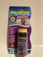 Aquachek Shockchek 10 Test Strips for Total & Free Chlorine, Pool & Spa NEW + 10