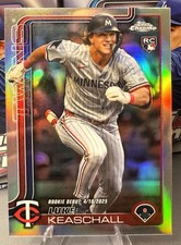 Luke Keaschall 2025 Topps Chrome Update Rookie Debut Card #USC134 (RC) Twins