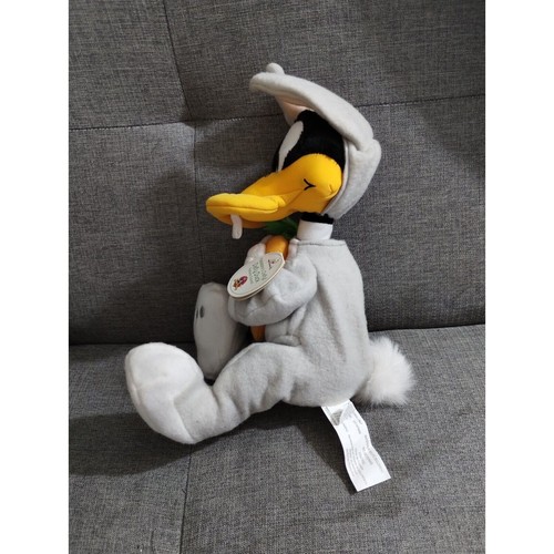Hallmark Looney Tunes Daffy Duck Easter Bunny Rabbit Plush With Sound 12" Tested - Picture 7 of 7