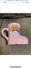 Christkindlmarket-Carmel, INDIANA- Pink Christmas Collector Boot Mug 2023 EUC