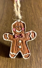 Mini Gingerbread Man Resin Christmas Ornament 1 7/8"