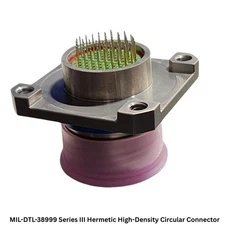 MIL-DTL-38999/23 Hermetic High-Density Jam-Nut Receptacle – Glass-to-Metal Seal 