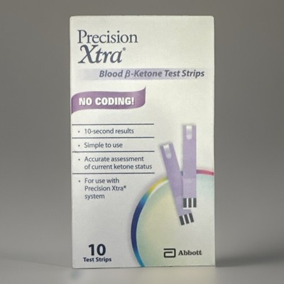 Blood B-Ketone Test Strips Box Of 10  by Precision Xtra