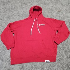 Cookies Brand Red Hoodie Pullover Sweatshirt Thank You For Smoking With Us Sz XL