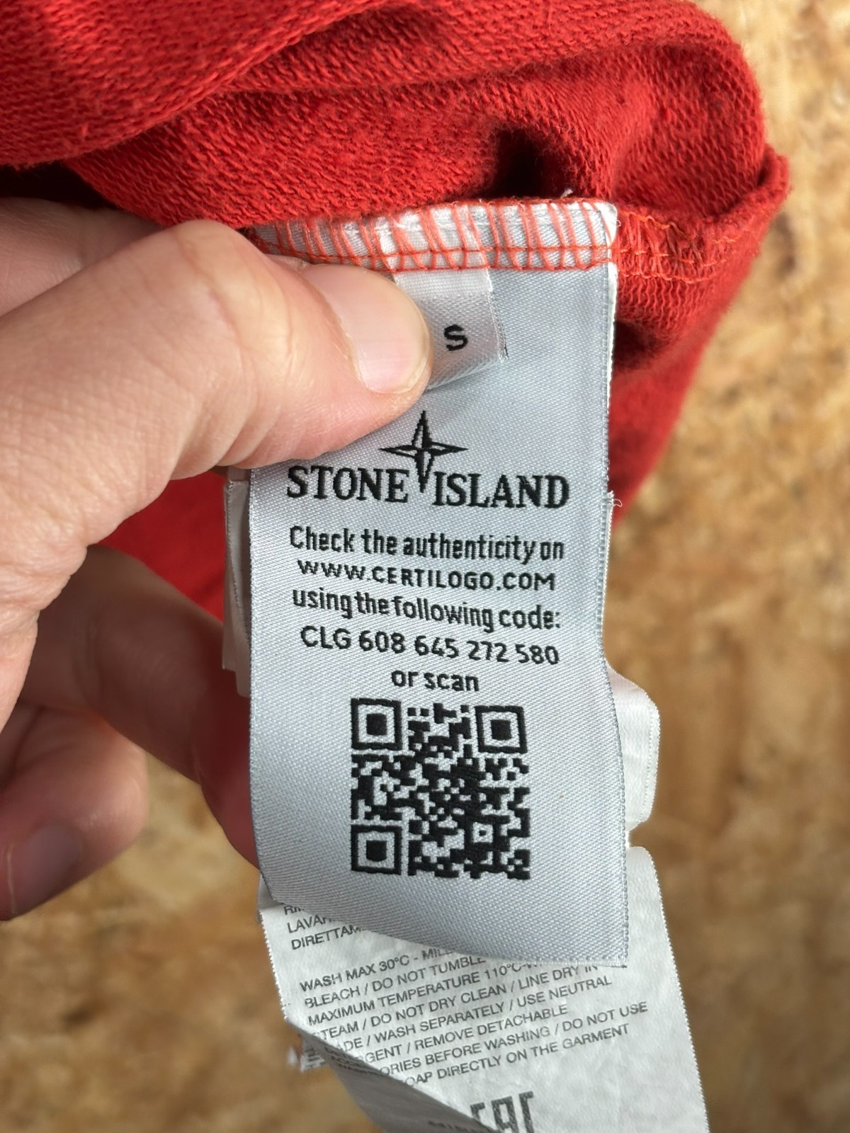 Stone Island Sweatshirt Men's Size Small Burnt Orange Red Pocket Crew No Badge thumbnail 11