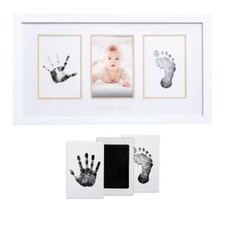Photo Frame  Ink Pad Kit, 4" x 6", Babyprints, White, Clean-Touch
