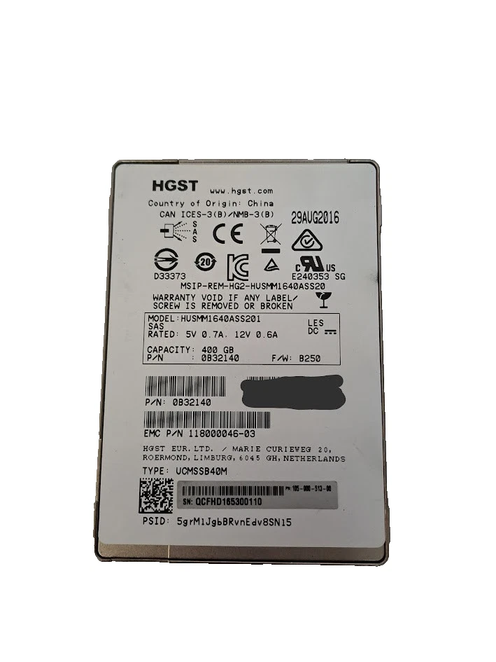 HGST SAS 200 GB Storage Capacity Solid State Drives for sale | eBay