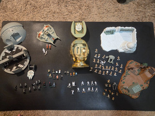 Star Wars Action Fleet Micro Machines Lot 77 figures plus vehicles and bases