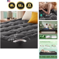 Queen Mattress Topper Viscose Derived from Bamboo, Thick Pillow Top Mattress ...