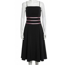 Y2K B Smart Midi Dress Junior 5 Black Pink Fit And Flare Retro Dark Coquette