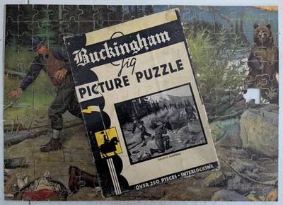 Buckingham Bruin's Surprise No. 15 10x14 Jig Picture Puzzle w/ Box 1 Pc Missing