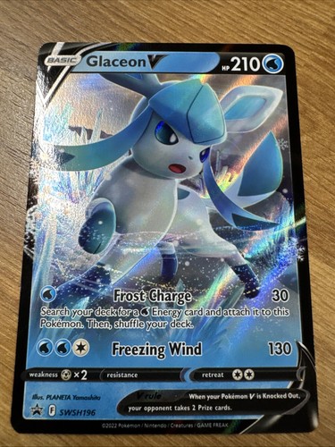 Pokemon Glaceon V SWSH196 Sword & Shield BLACK STAR PROMO