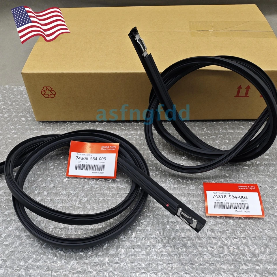 NEW 2× Black Roof Top Trim Molding For Honda Accord 74316S84003 USA Foto 2 de 4