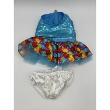 Build A Bear BAB Blue Birthday Sequin Dress W/ Star